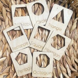 Shape tracing stencil cards